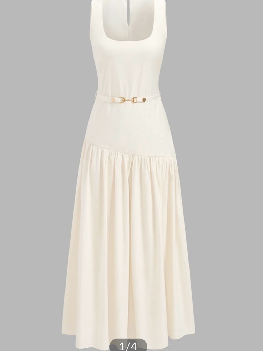 Commense Cream Maxi Dress without belt